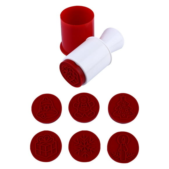 6pcs Christmas Cookie Stampers Lovley Xmas Biscuits Mold Baking Accessories