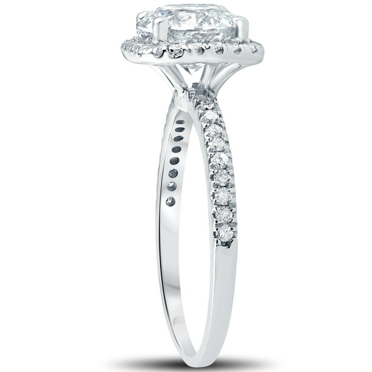 Cloud Jewel 14K White Gold Plated Solitaire Wedding Anniversary