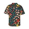 thumbnail image 3 of Easygdp Berries and Flowers Men's Hawaiian Shirts Print Lapel Short Sleeve for Beach, vacation, party, casual occasions - Medium, 3 of 9