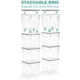 thumbnail image 4 of Sorbus Small Plastic Storage Bins - for Kitchen Organization, Pantry Organizers and Storage, Fridge Organizer, Cabinet Organizer, Refrigerator Organizer Bins - Clear Storage Bins (4 pack), 4 of 5