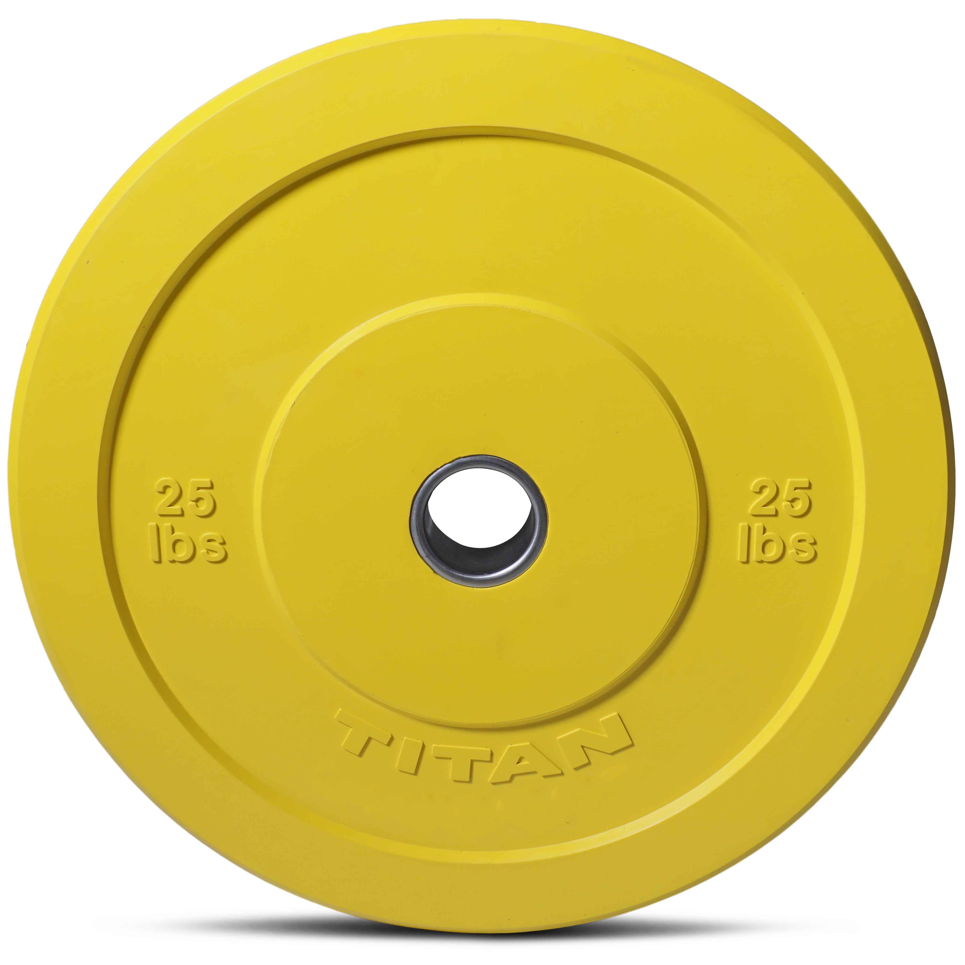 Titan Fitness 25lb Olympic Bumper Plate Pair para Benchpress Strength Training in Ecuador at USD 106 Rating 4