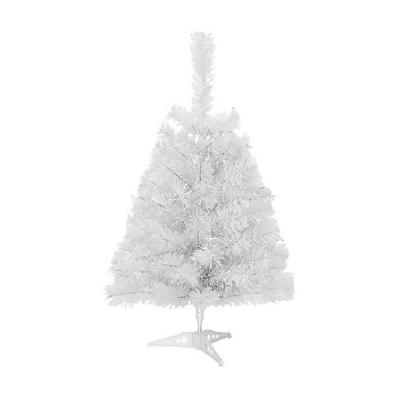 3ft Artificial White Christmas Tree | Small Fake Christmas Tree, Not Pre-lit White Tinsel Pine Trees with Lights, Ideal for Ideal for Home, Office, and Xmas Party Décor