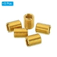 thumbnail image 3 of Uxcell Brass Threaded Repair Insert Nut, 5 Pcs M16x2 to M12x1.75 Thread Sleeve Reducing Nut Screw Reducer 20mm, 3 of 6