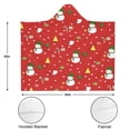 thumbnail image 3 of Wearable Blanket,Red Christmas Snowman Pattern Hooded Wearable Sherpa Blanket for Adults & Teens,Winter Poncho Shawl Wrap Cape Thick Warm,50"x60", 3 of 5