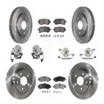 thumbnail image 1 of Transit Auto Front Rear Hub Bearing Assembly Disc Brake Rotor and Ceramic Pads Kit (10Pc) for Car Dodge Grand Caravan Chrysler Town & Country Volkswagen Routan Left Right (Driver Passenger) KBB-110331, 1 of 11