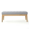 thumbnail image 5 of Multifunctional 43-Inch Bench with Button Tufted Seat | Perfect for Bedroom Footboard, Living Room, or Entryway | Upholstered Window Bench with Wood Legs | Light Gray, 5 of 5