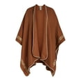 thumbnail image 5 of The Pioneer Woman Border Embroidery Ruana Layering Piece, Cognac, 5 of 5