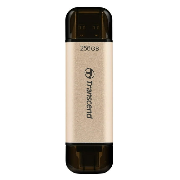 Unidad flash Transcend de 256 GB con doble USB C para iPhone/iPad/Mac