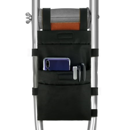 

Crutch Pouch Lightweight Crutch Storage Pocket with 2 Pockets Universal Hanging Crutch Bag with Adjustable Buckle Waterproof Crutch Storage Organizer for Crutches