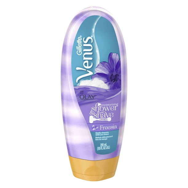 Gillette Venus with Olay Moisturizing Shower & Shave Cream Freesia, 10 fl oz