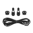 thumbnail image 2 of Cordon de zapato Cordones Elásticos Lazy No Tie Sport Easy Lock Reflectantes ( ) Negro Blanco JShteea El nuevo, 2 of 4