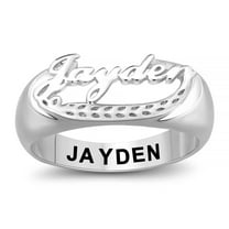 Customizable Name Rings Personalized Name Rings for Women Gold Plated Name Rings 925 Sterling Silver Rings Size 5-15 Women's Name Rings