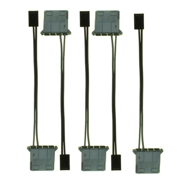 5Pcs IDE to 3 Pin Fan Power Cable Molex D Plug Power to 3 Pin Connector Computer PC Cooling Convertor Cable