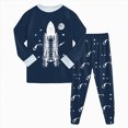 thumbnail image 3 of Kaprioy Boys Pajamas Fall Winter Toddler Boy Pajamas Cotton Pjs Set Kids Train 2 Piece Long Sleeve Sleepwear, 3 of 7
