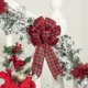 thumbnail image 5 of Corona Navideña Roja con Lazo Preatado para Árbol de Navidad, Guirnalda y Decoración Exterior, para Puerta, Otoño E Invierno, Día de San Esteban., 5 of 7