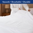 thumbnail image 5 of Full Flat Sheet - 100% Egyptian Cotton, 600 Thread Count Sateen Weave - Ultra-Soft, Breathable, and Cooling - Premium Hotel-Quality Top Sheet Only - (White, Full), 5 of 7