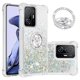 thumbnail image 1 of Funda para Xiaomi 11T/11T Pro 5G con Brillo Líquido Flotante, Purpurina, Parachoques y Anillo Giratorio Soporte, 1 of 5