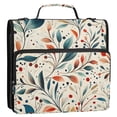 thumbnail image 5 of FORMRS Zipper Binder with Shoulder Strap 2-inch Ring 500 Sheet Capacity File Bag, Beige Whimsical Leaves, 5 of 5