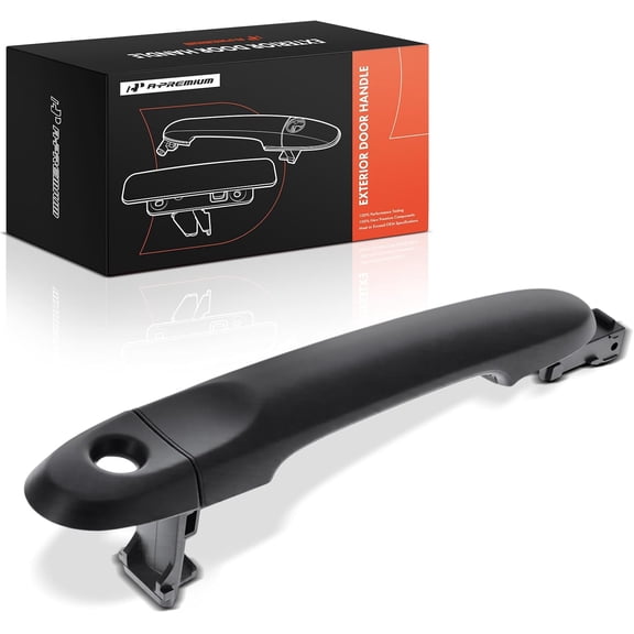 A-Premium Front Left Driver Side Exterior Door Handle with Keyhole Compatible with Nissan Versa 2012-2019, Textured Black