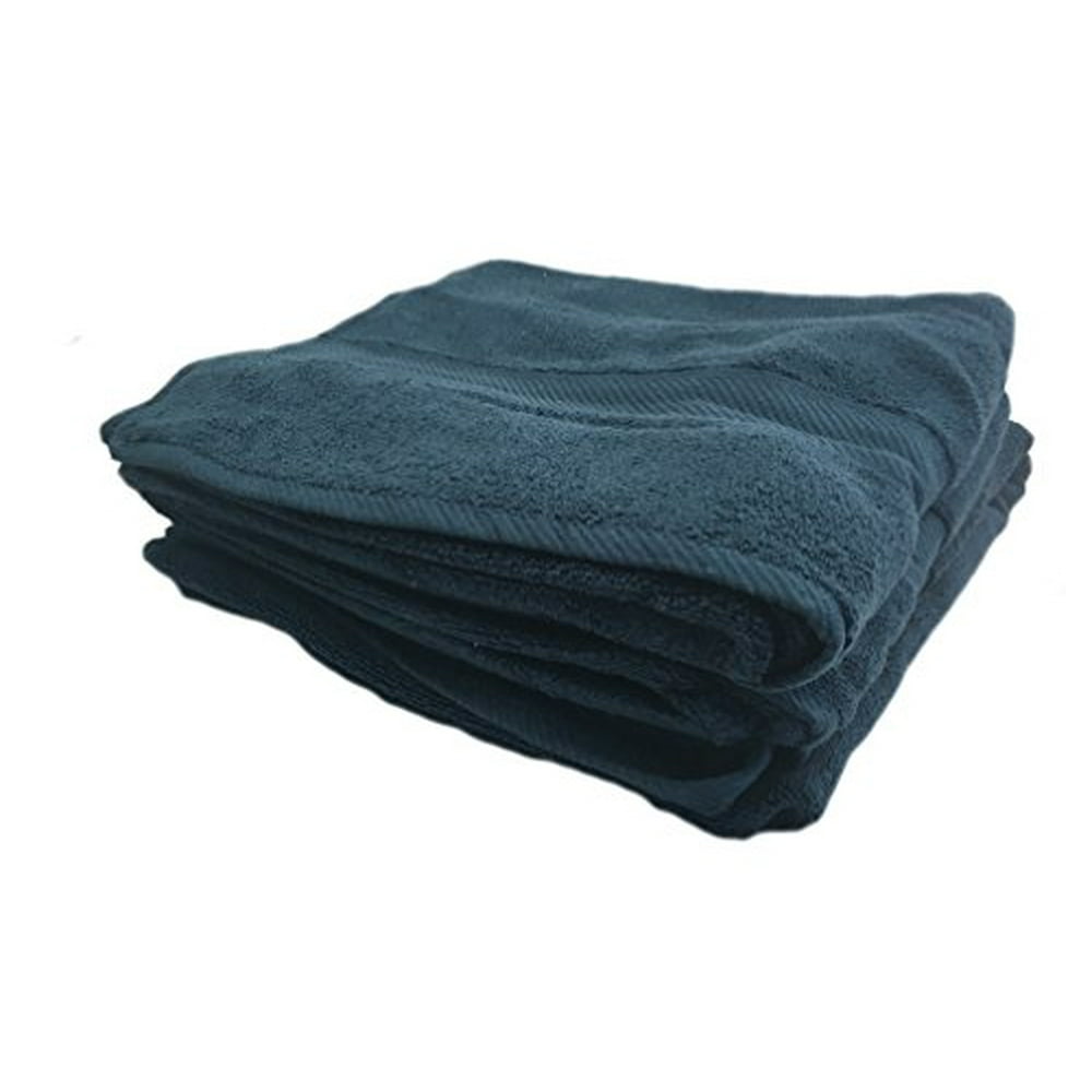 Royal Velvet Set of 3 Bath Towels, Midnight Color, 34x68 inches