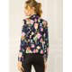 thumbnail image 5 of INSPIRE CHIC Chaqueta Tipo Blazer Informal Con Solapa De Muesca Y Manga Larga Para Mujer Azul marino-Floral S, 5 of 6