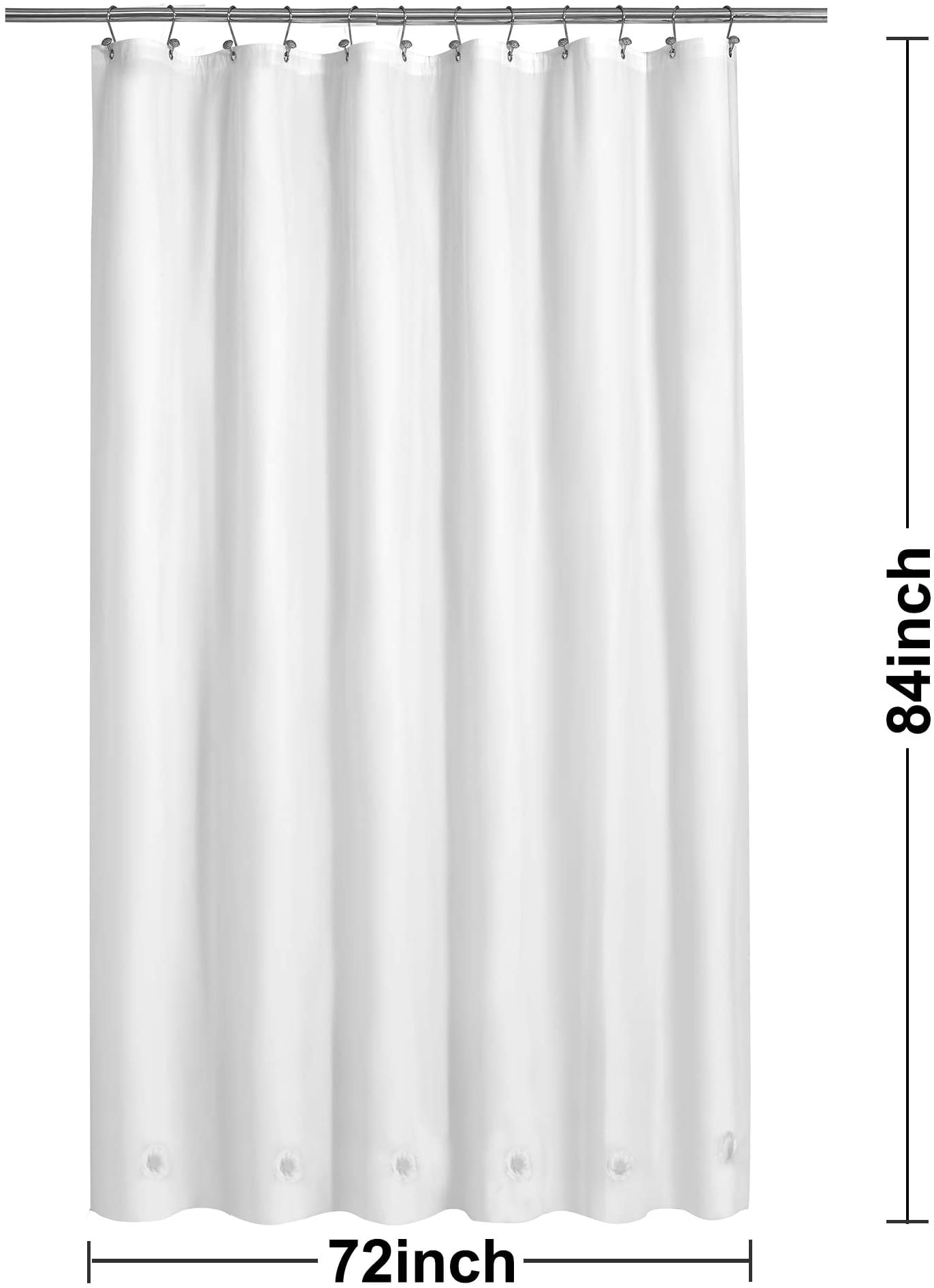 Extra Long Shower Curtain Liner with 6 Magnets - 72