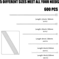 thumbnail image 2 of chalian - Cable Zip Ties,600 Piece Self-Locking Nylon CableTies,Assorted Sizes 4+6+8+10+12-Inch,Multi-Purpose Wire Management Plastic Ties,Perfect for Home,Garden,Office,Travel and Workshop.White, 2 of 8