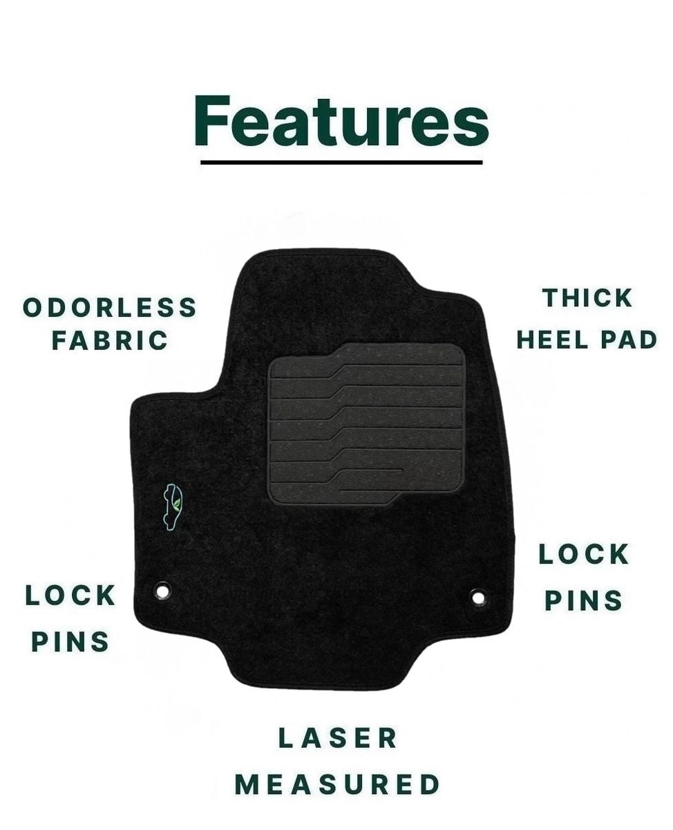 ecoMats Carpet Floor Mats for 2017 to 2026 Chrysler Pacifica, Front and Rear Set, Black (Not for Hybrid)