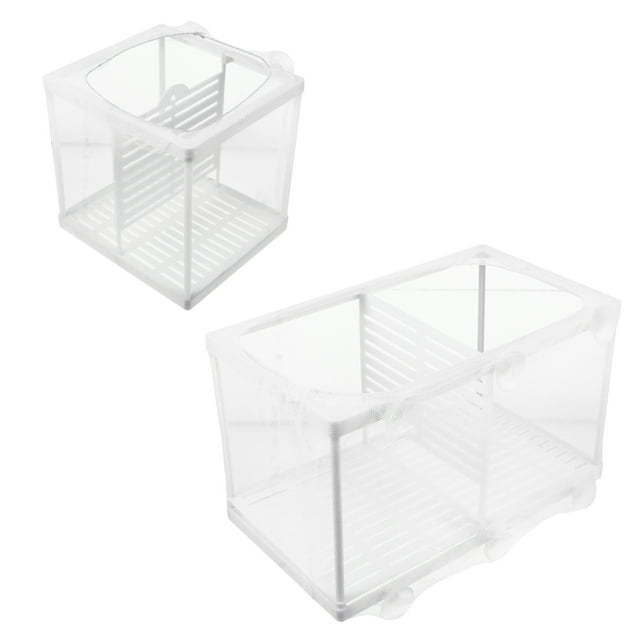 SHOWERORO Lot de 2 Réservoir de Poissons en Plastique Blanc pour Solutions de Gestion des Poissons Sûres