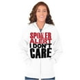 thumbnail image 4 of Spoiler Alert Rude Sarcastic Humor Zip Up Hoodie Men's Women's Brisco Brands S, 4 of 6