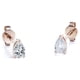 thumbnail image 5 of Aros Minimalistas de Diamantes de Talla Pera de 0,75 Quilates JeenMata Baño de Oro Rosa de 18 K sobre Plata, 5 of 5
