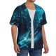 thumbnail image 2 of Balery Futuristic Jet Ski Adventure Camisa Casual de Manga Corta con Botones para Hombre, Texturizada, Estilo Cubano, para Playa, Verano-X-Large, 2 of 5