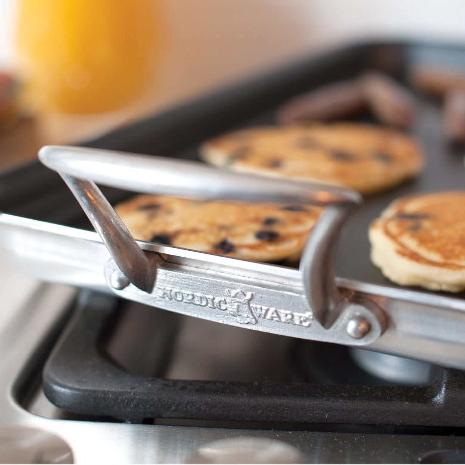 Nordic Ware Two Burner Ceramic Nonstick High-Sided Griddle