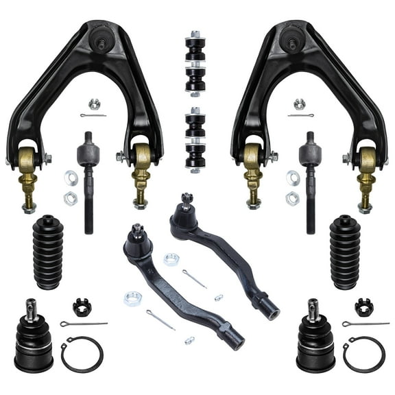Detroit Axle - Front Upper Control Arms w/Ball Joint Sway Bars Inner Outer Tie Rods Replacement for 1990 1991 1992 1993 Honda Accord
