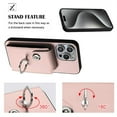 thumbnail image 6 of ELEHOLD for iPhone 8 Plus/7 Plus Wallet Case PU Leather Organ Card Slots Holders Magnetic Button Finger Ring Holder Stand Shockproof Full Protective Case,pink, 6 of 7