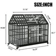 thumbnail image 5 of Noaman Peaked Roof Dog Crate with 360° Casters - 52" Extra-Large Metal Kennel）, 5 of 20