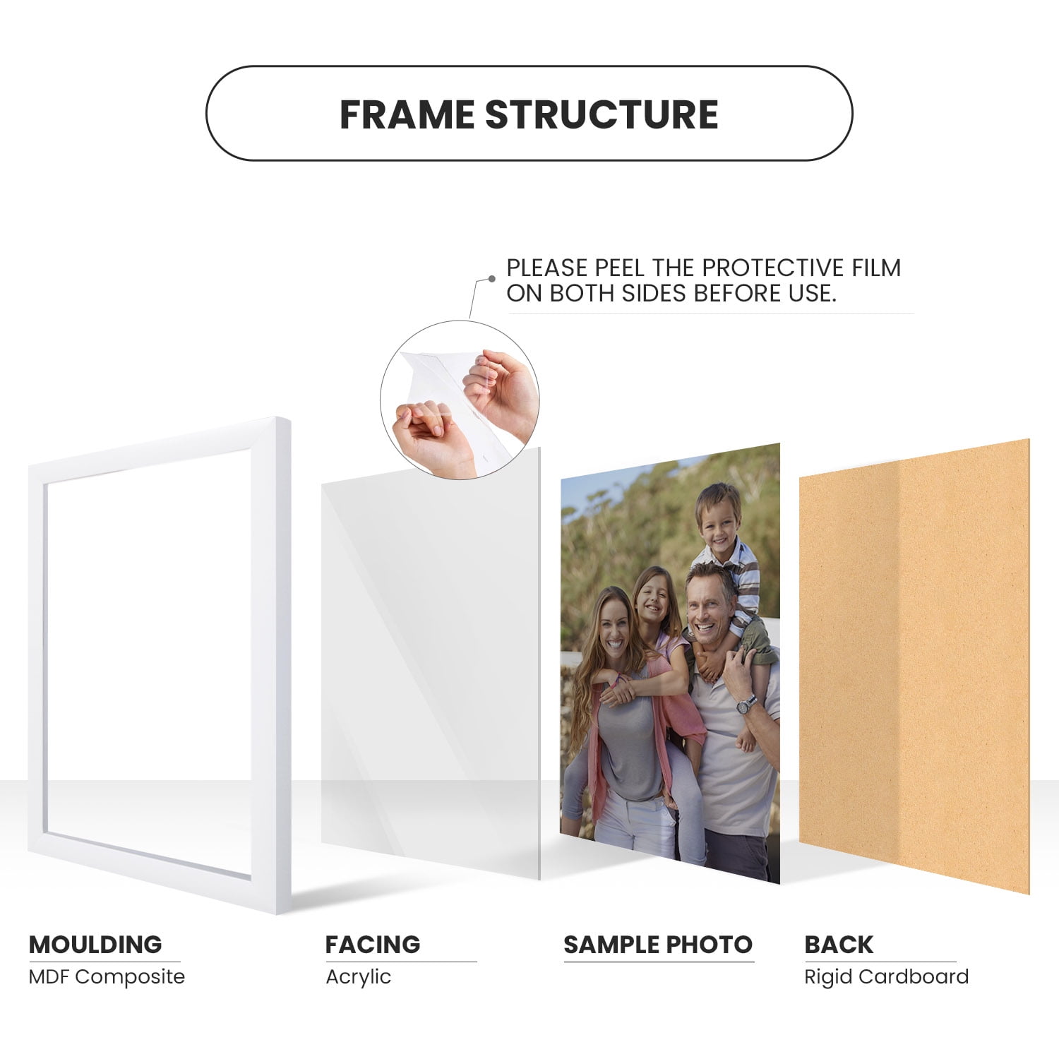 Craig Frames 15DRIFTWOODBK 20x26 inch Black Picture Frame Matted for a 16x22 Photo