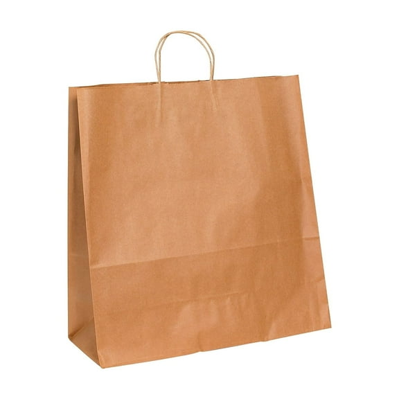 Box Partners Paper Shopping Bags 18" x 7" x 18 3/4" Kraft 200/Case BGS111K