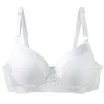 thumbnail image 2 of Loopsun Women's Bras Plus Size, Womens Plus Size B Cup Solid Lace Push Up Bra White, XXL, 2 of 3