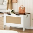 thumbnail image 2 of Farmhouse Style Wood Storage Bench with Lid and Safety Hinge – Spacious Chest for Entryway, Living Room, Bedroom, 2 of 7