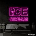 thumbnail image 3 of Craftnamesign Ice Cream Neon Sign, Ice Cream Shop Decor, Shop LED Signage, 3 of 4
