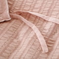 thumbnail image 6 of Bourina Seersucker Duvet Cover Set for Teens and Adults, Queen Size 90" x 90", Pink, 3-Piece Microfiber Bedding Set (1 Duvet Cover + 2 Pillow Shams), 6 of 8