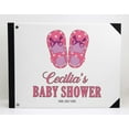 thumbnail image 2 of Darling Souvenir White Baby Shoes Personalized Printed Baby ShowerGuestBookHardbound Cover Sign InBookRegistry Scrapbook-9 x 12 Inches, 2 of 4