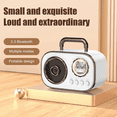 thumbnail image 6 of Retro Bluetooth Speaker Subwoofer Mini High Quality Desktop Loudspeaker Home Portable Speaker-White, 6 of 9