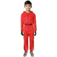 thumbnail image 1 of LILELIS Squid Game Homme en Trench-Coat Noir Carnaval avec Gants 2-Rouge TTG, 1 of 8