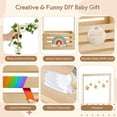 thumbnail image 4 of Onekawa Baby Shower Crate Closet with Handle, Basket with Hanger and Garland, Personalized Wooden Baby Box with Handle, Storage Basket for Newborn Essentials,Pregnancy Gift for New Parents, 4 of 8
