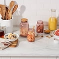 thumbnail image 6 of 32oz 4-Pack Glass Regular Mouth Mason Color Jar with Lid and Band, Rose Pink, Dishwasher-Safe, 6 of 9