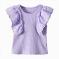 thumbnail image 4 of TOWED22 Girls Graphic Short Sleeve T Shirts Kids Summer Oversized Tops Casual Crewneck Tees 5-14 Years(Purple,4-5 Y), 4 of 4