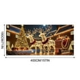 thumbnail image 4 of Christmas Garage Door Cover for Holiday Party Decoration with Fluorescent Background and Streamer Rope, 4 of 6