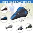 thumbnail image 2 of Voofly Lycra Fabric Bicycle Saddle Covers, Black Narrow Bike Seat Cover, 11 Inches X 7 Inches, Unisex,with A Waterproof Rain Cover Black, 2 of 7